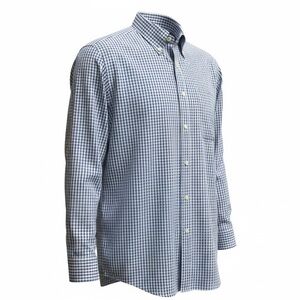 Brooks Brothers Blue Gingham Button Down Shirt 17.5 Cotton